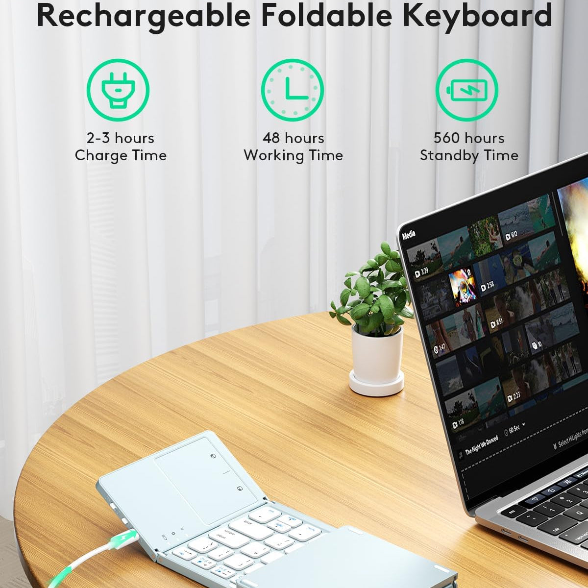 Voxilu™| FoldPro® Wireless Keyboard