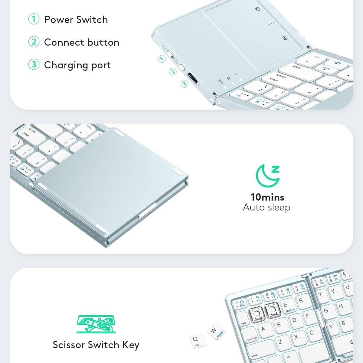 Voxilu™| FoldPro® Wireless Keyboard