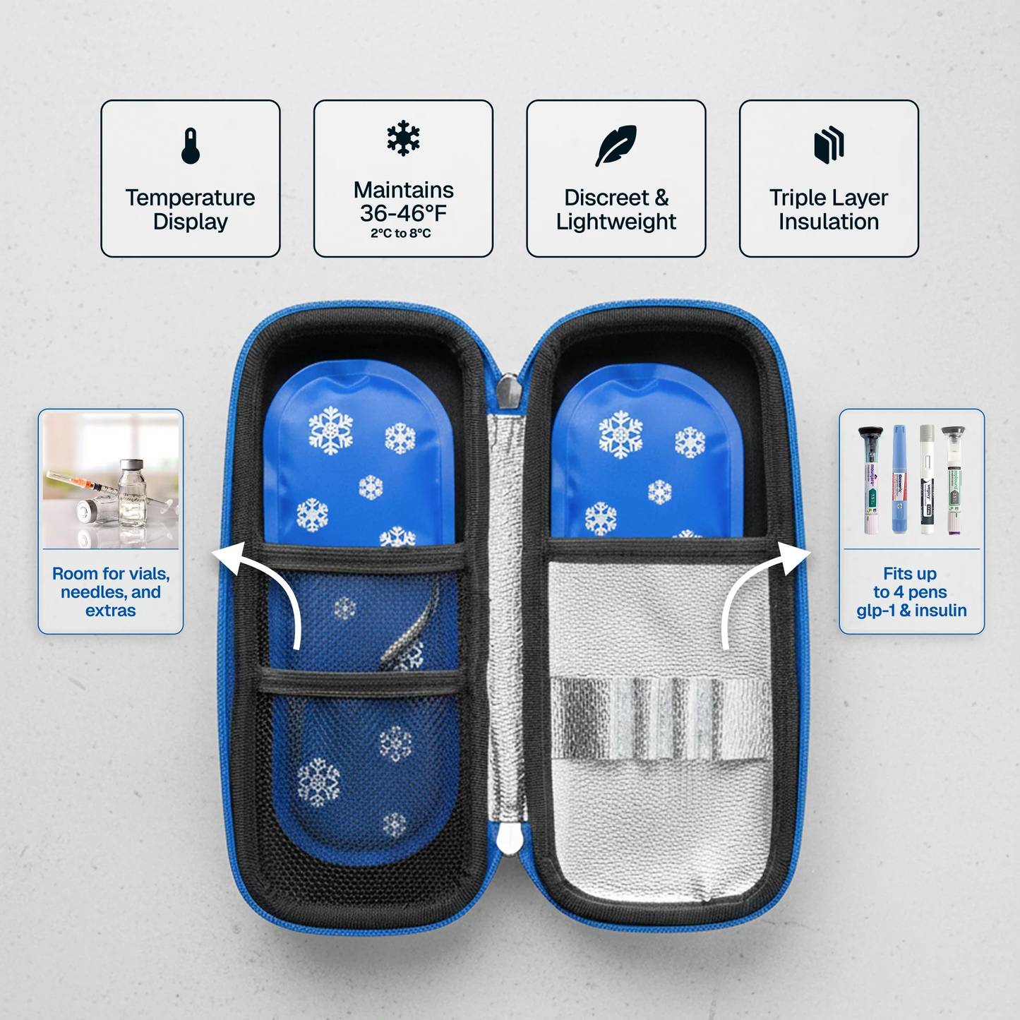 Voxilu™ Insulin Cooler Travel Case