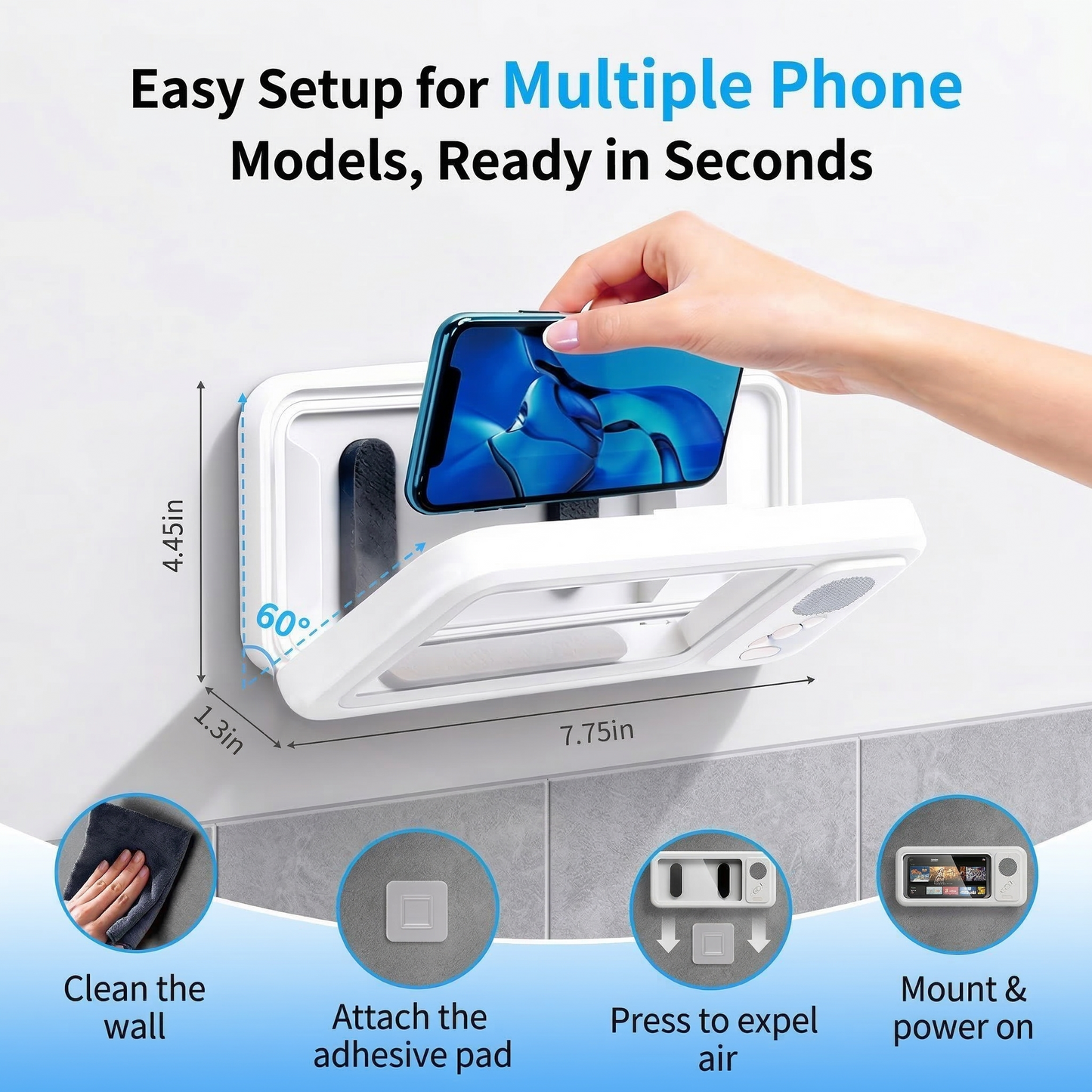 Voxilu™ Waterproof Phone Holder with Bluetooth Speaker
