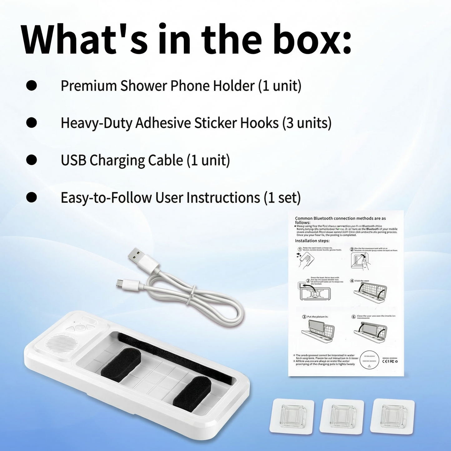 Voxilu™ Waterproof Phone Holder with Bluetooth Speaker